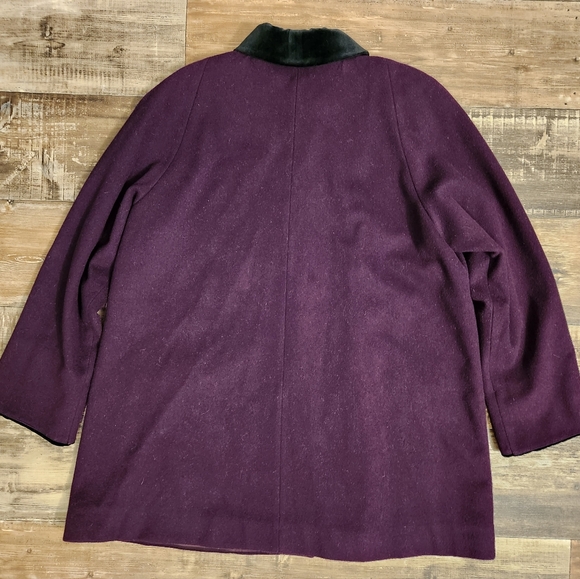 Alfred Dunner purple wool trench coat Size 18 - Picture 8 of 12